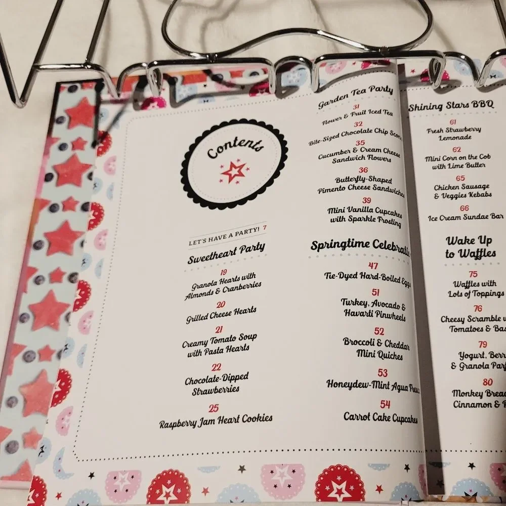 Williams Sonoma American Girl Parties Cookbook for Holidays and Fun Hardcover